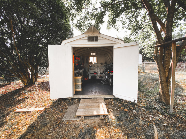 Small White Shed Workshop